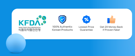 KFDA Certified · 100% Authentic Korean Products
